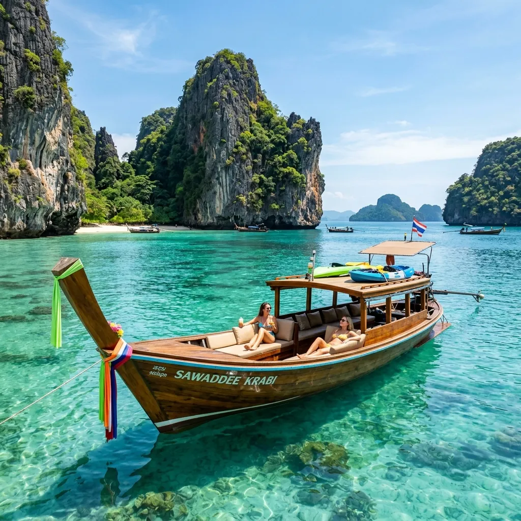 White Orchid Tours Luxury Longtail Boat